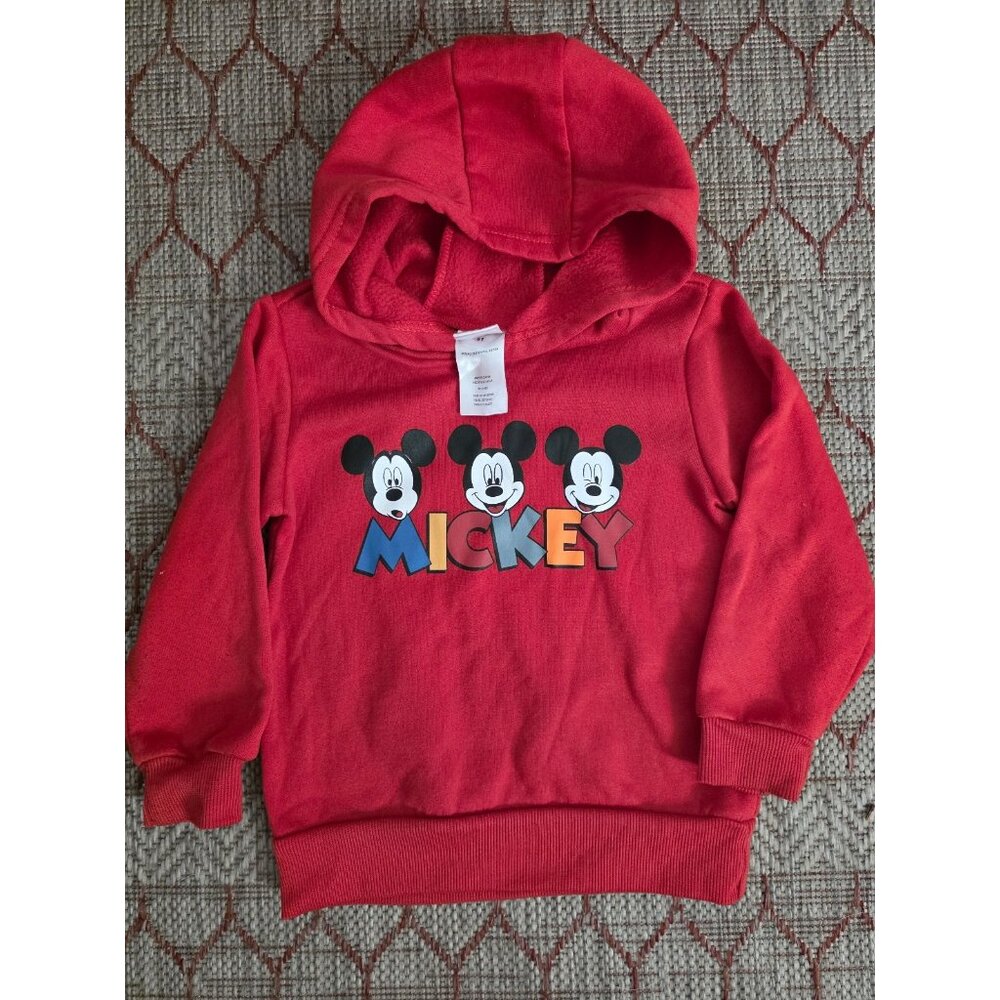 Disney Mickey Mouse hoodie Kids size 3T Red Mickey Graphic Hoodie